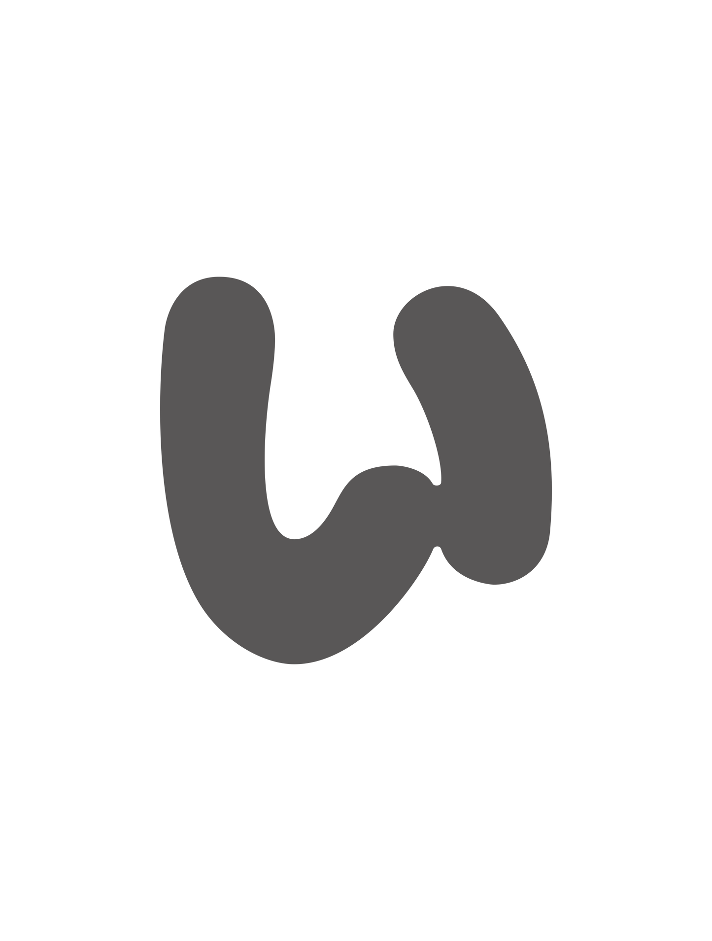ひらがなグレー_い
