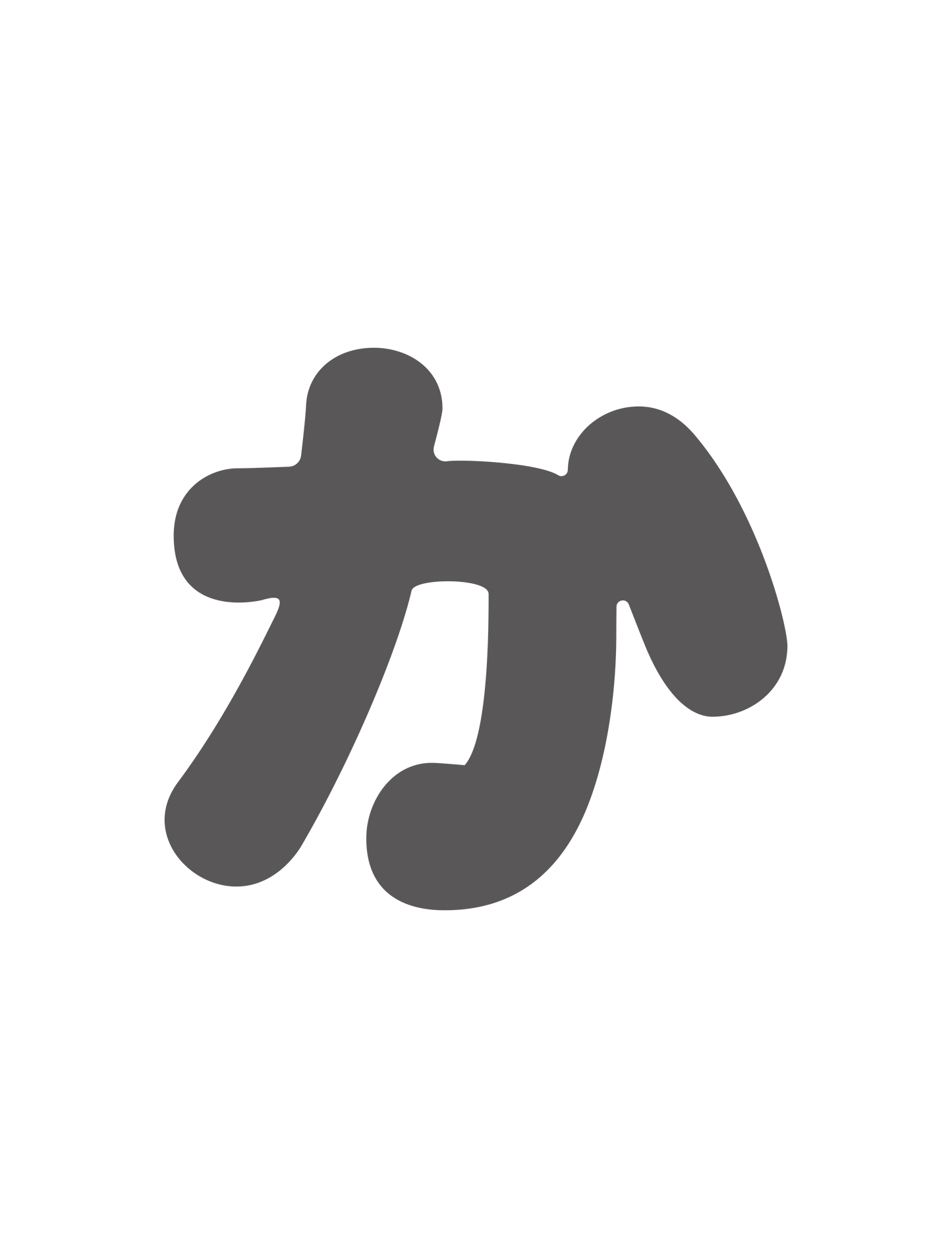 ひらがなグレー_か