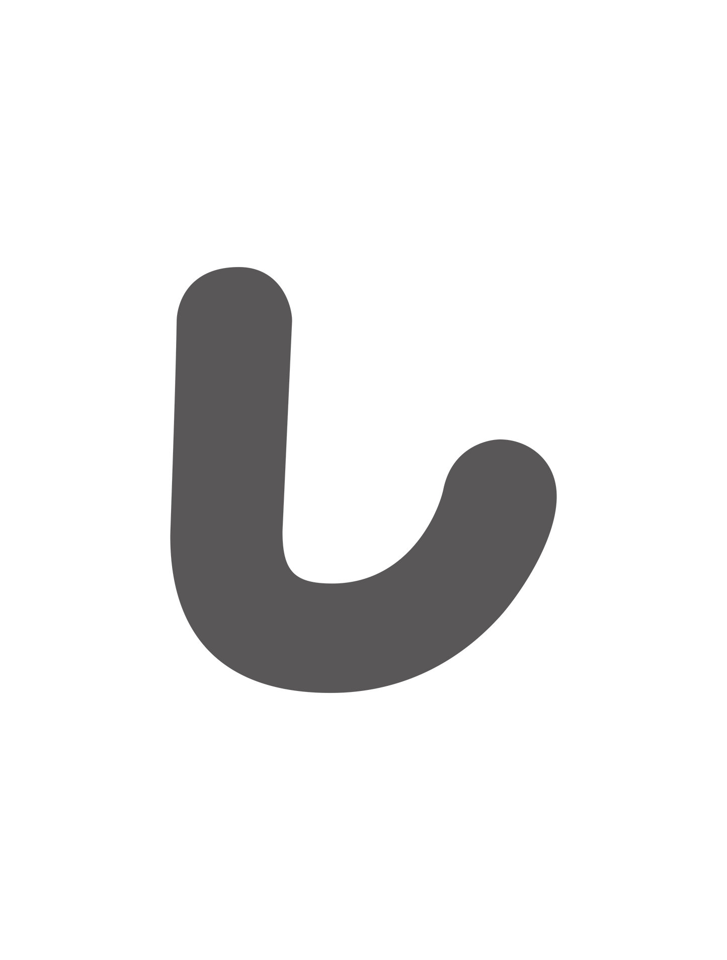 ひらがなグレー_し