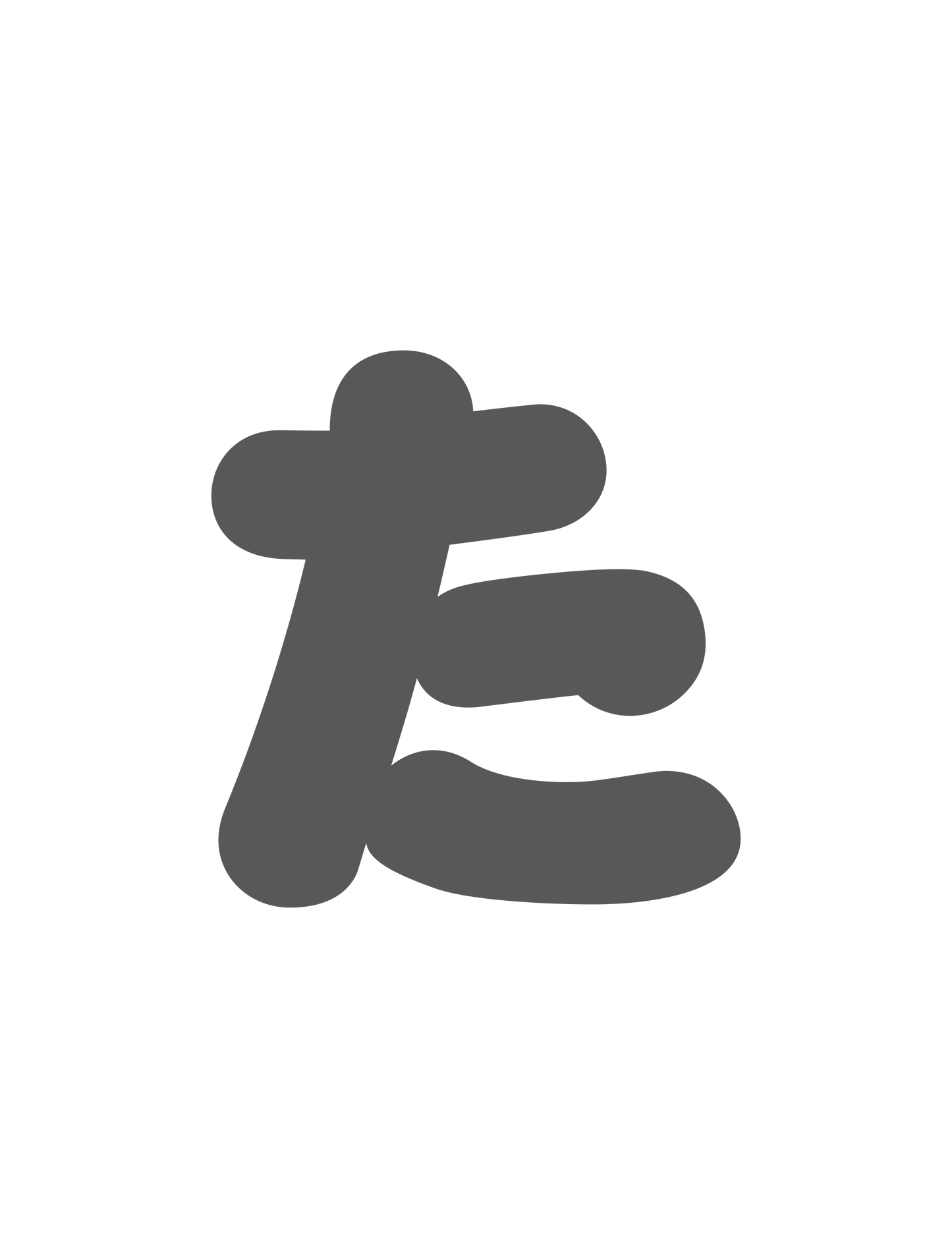 ひらがなグレー_た