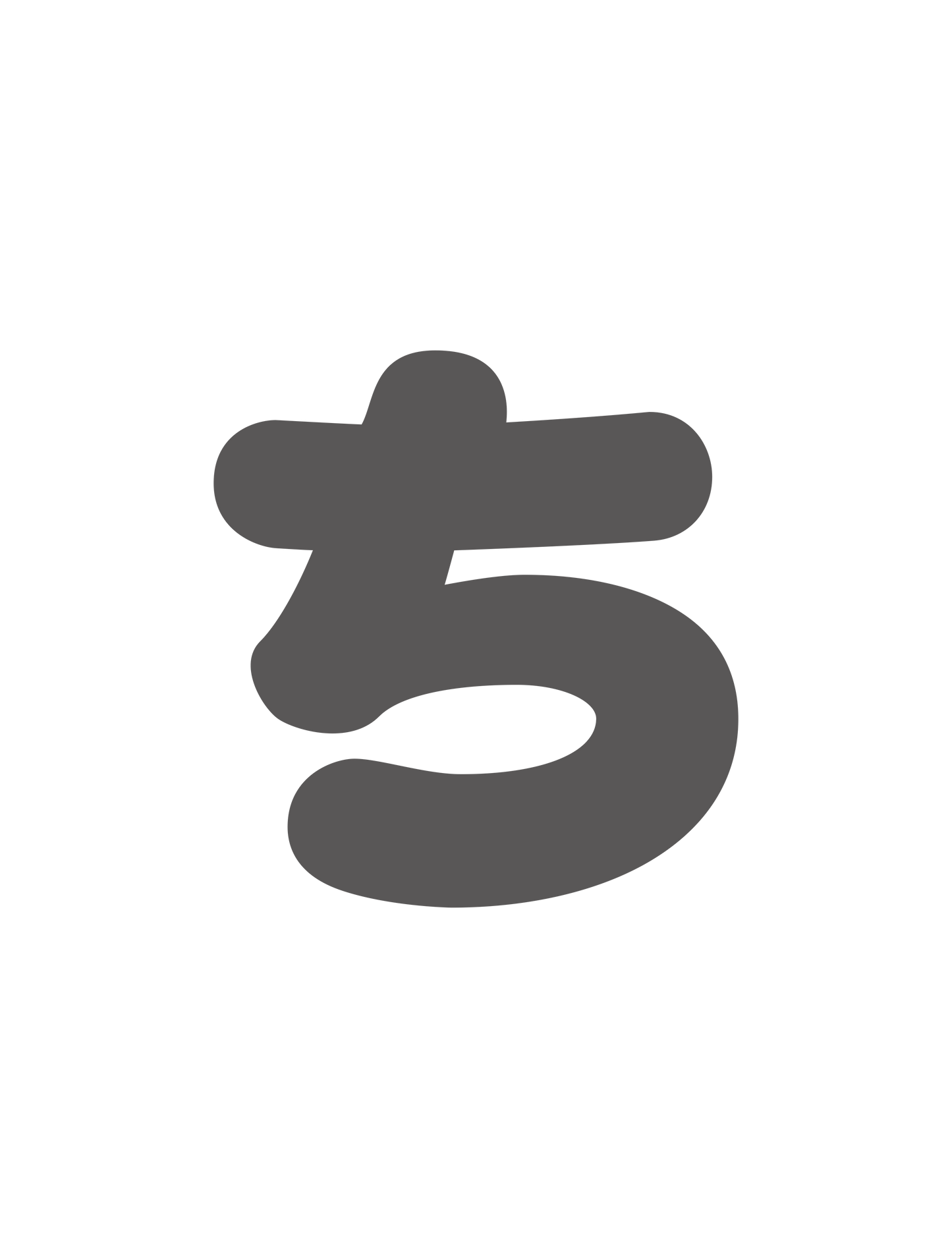 ひらがなグレー_ち