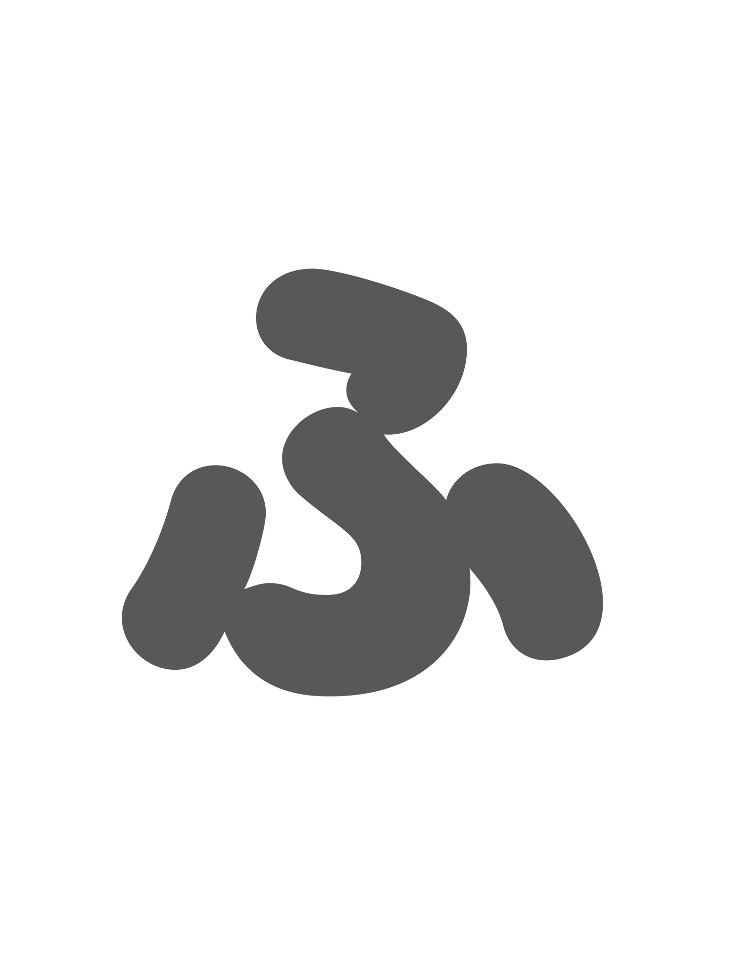 ひらがなグレー_ふ