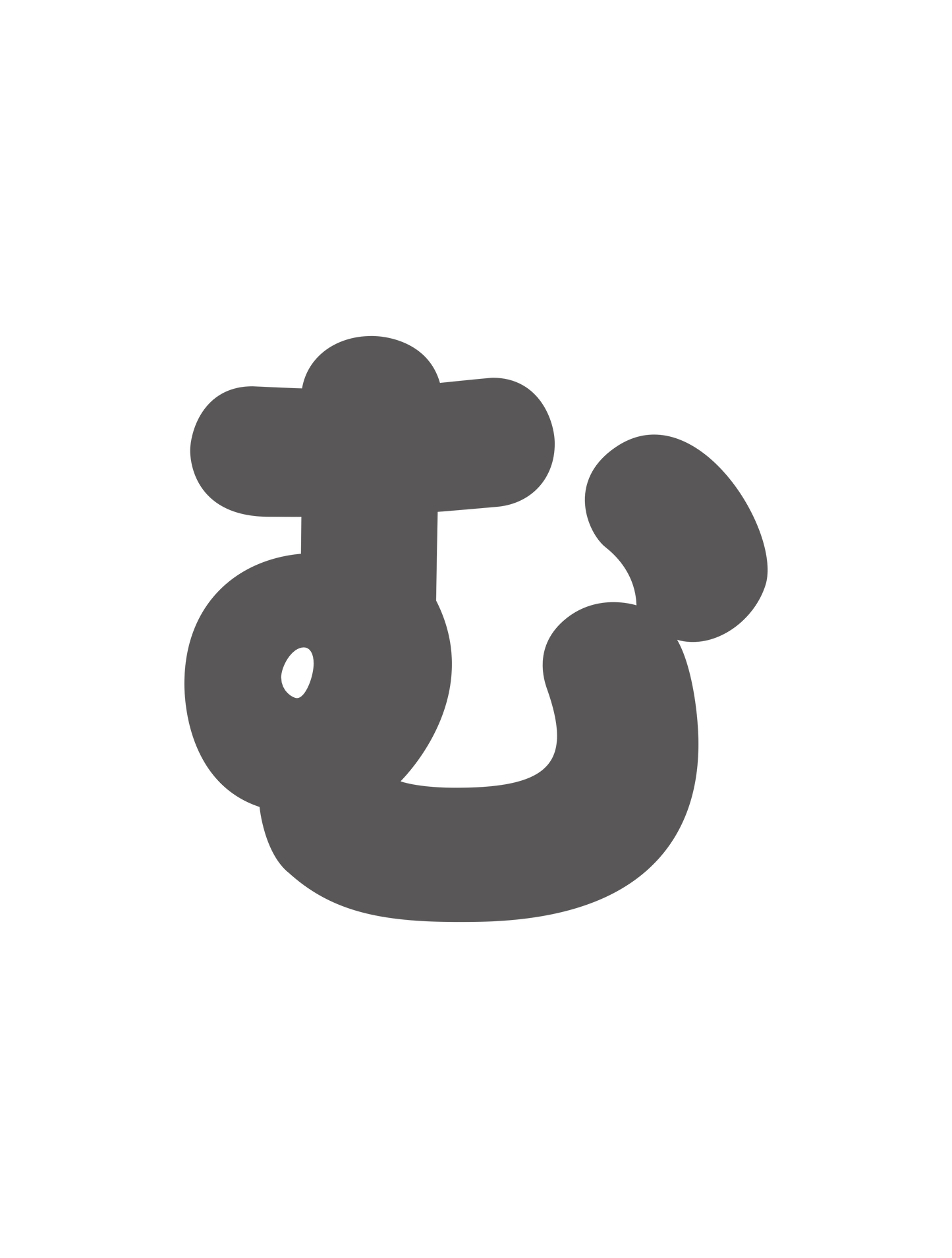 ひらがなグレー_む