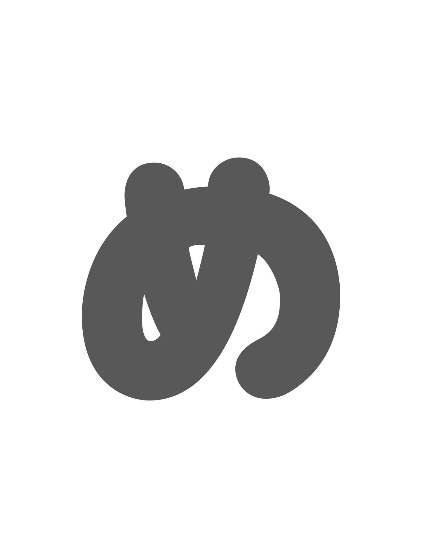 ひらがなグレー_め
