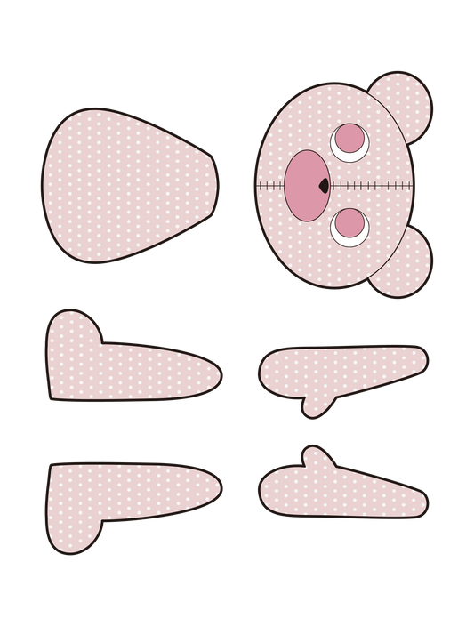 つぎはぎテディー_ドットクマ