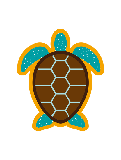 プール_ウミガメ カラフル縁