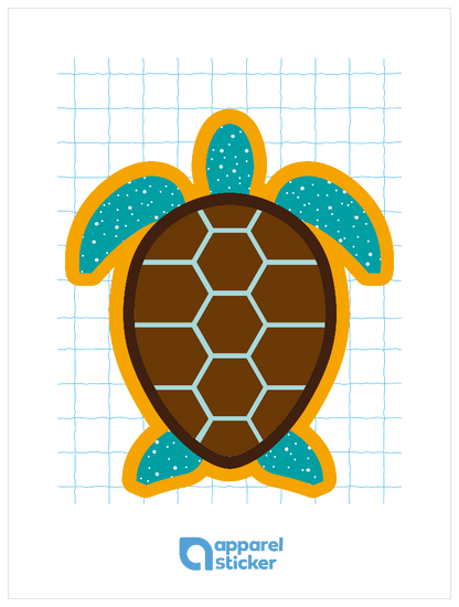 プール_ウミガメ カラフル縁