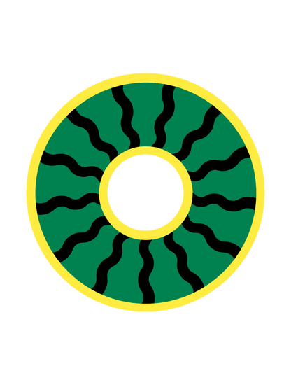 プール_浮き輪02 カラフル縁