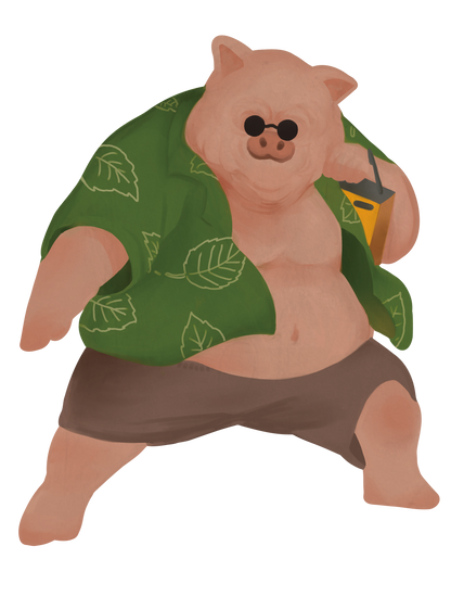 波乗り_ブタ