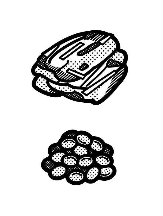 うどん白_キムチ 納豆