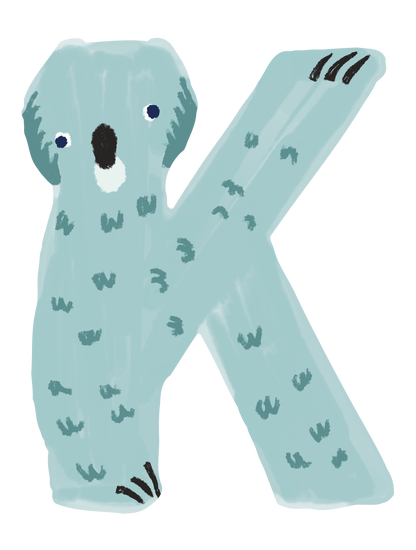 動物アルファベットI_コアラ K