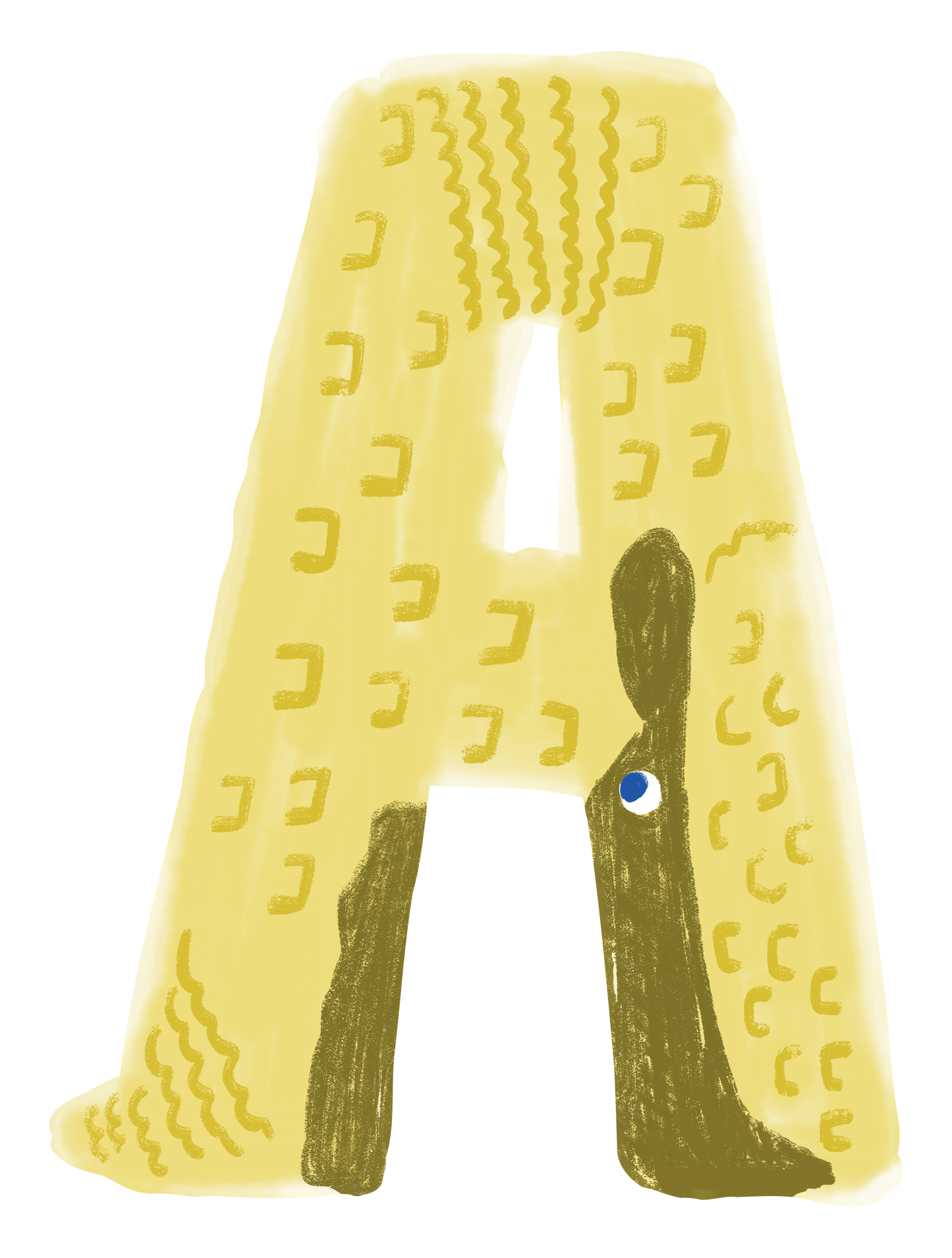 動物アルファベットI_アルマジロ A