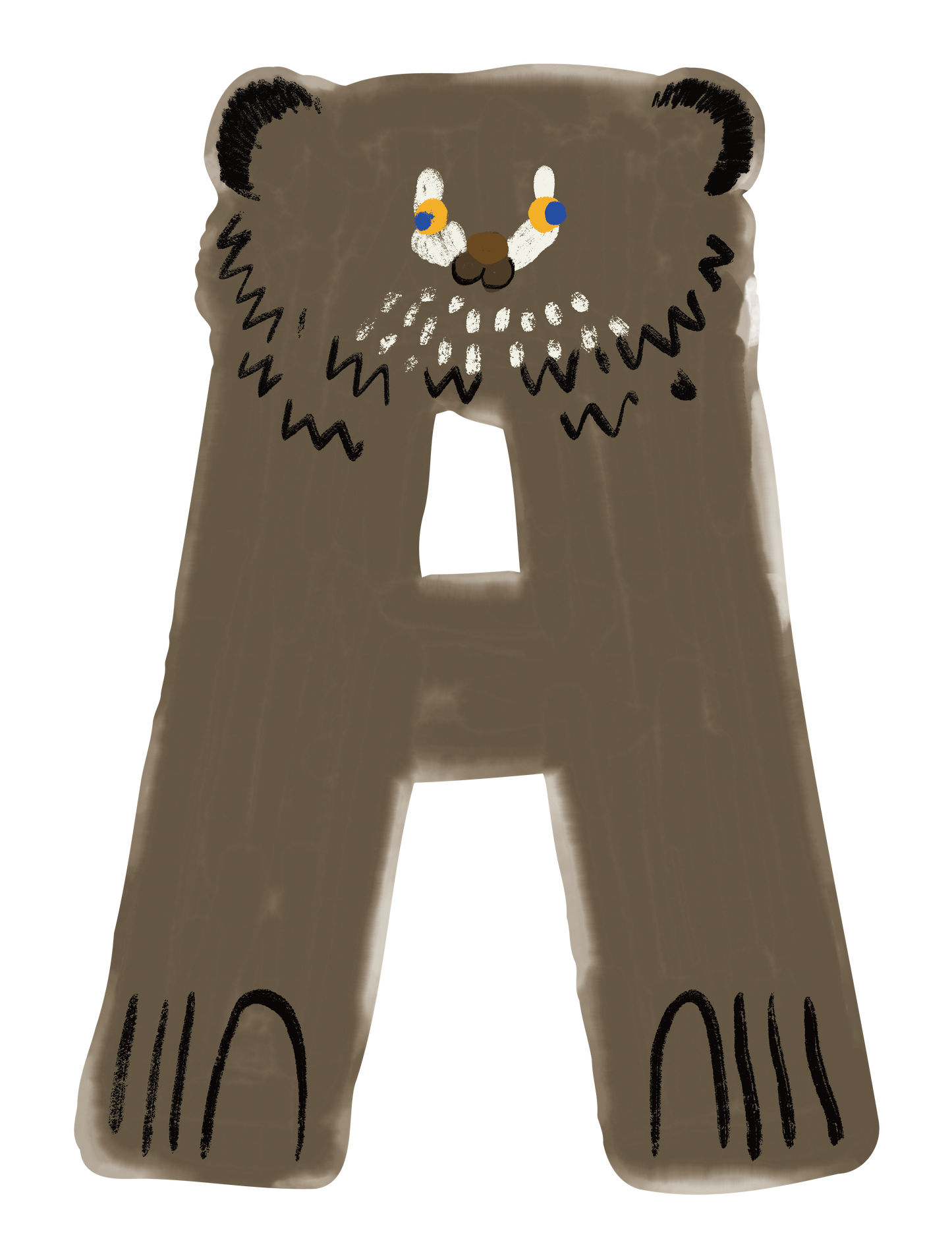 動物アルファベットI_アイアイ A