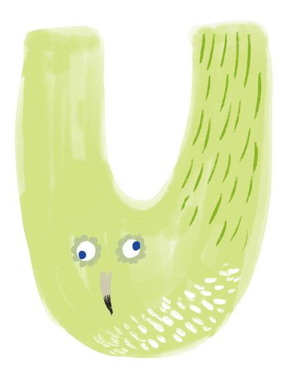 動物アルファベットI_ウグイス U