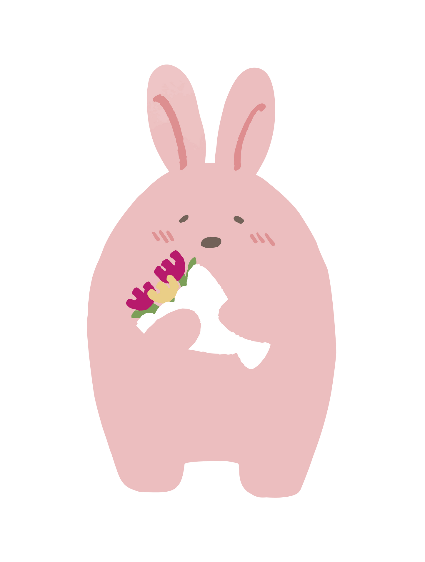ベビーアニマル_うさぎ(花束)