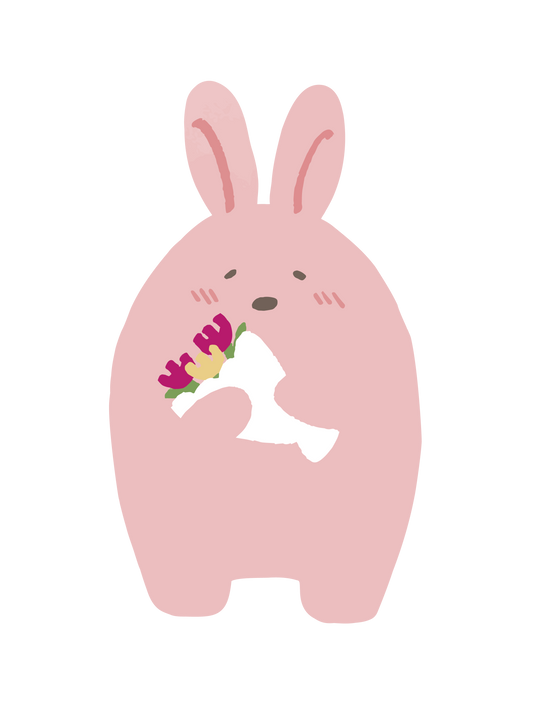 ベビーアニマル_うさぎ(花束)