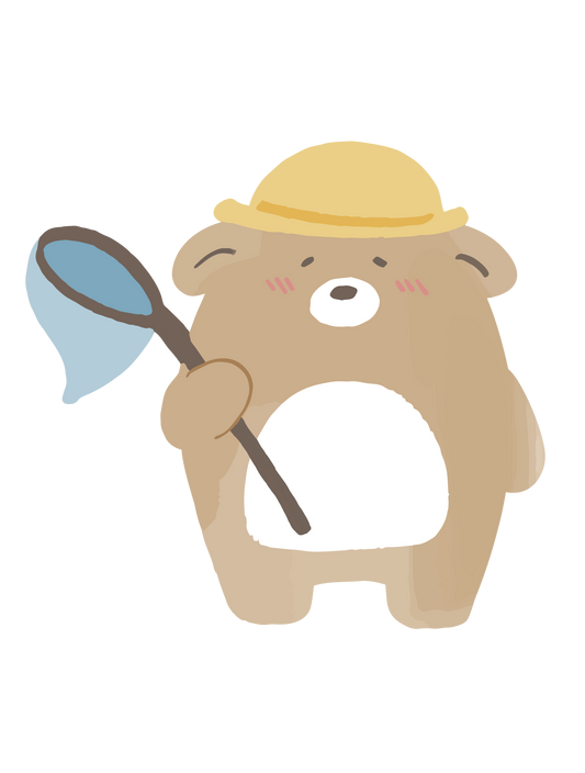 ベビーアニマル_くま(虫取り)