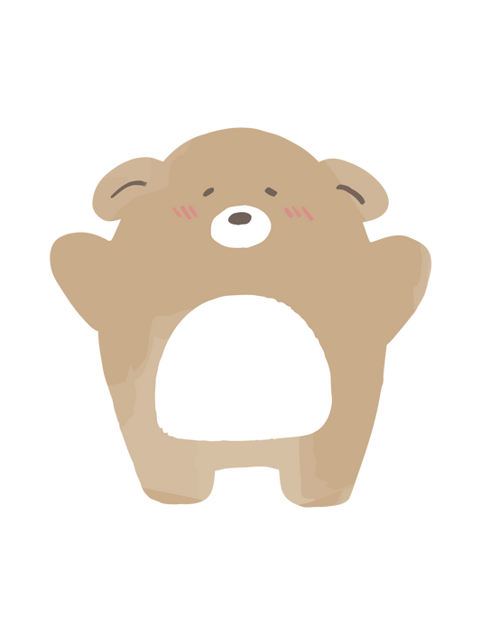 ベビーアニマル_くま(ばんざい)