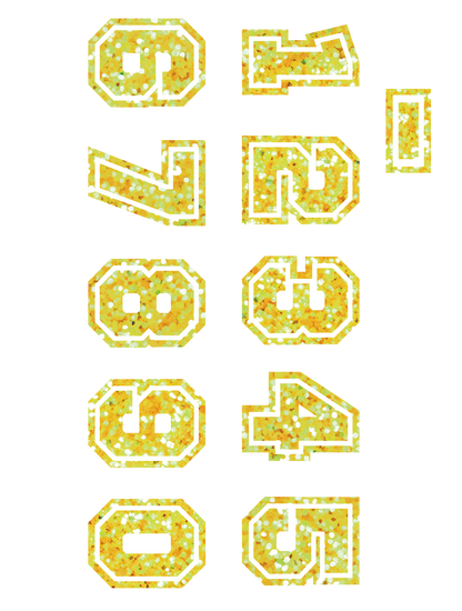グリッターカレッジ_0-9_イエロー