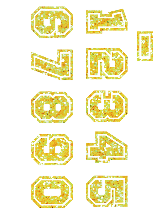 グリッターカレッジ_0-9_イエロー