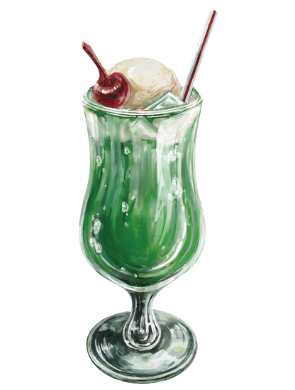 レトロ喫茶_クリームソーダ