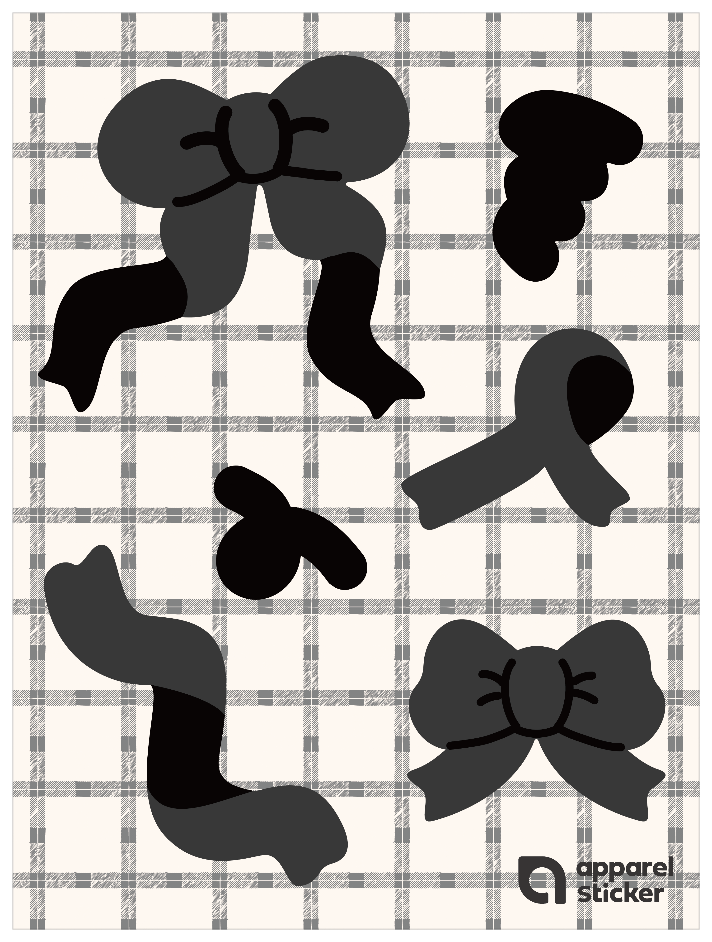 推し色ゆるリボン_ブラック