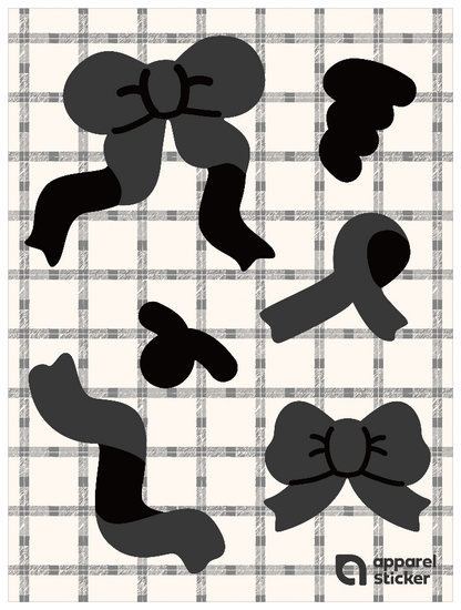 推し色ゆるリボン_ブラック