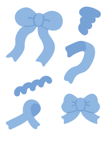 推し色ゆるリボン_ブルー