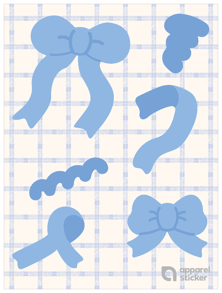 推し色ゆるリボン_ブルー