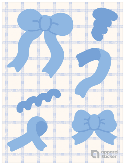 推し色ゆるリボン_ブルー