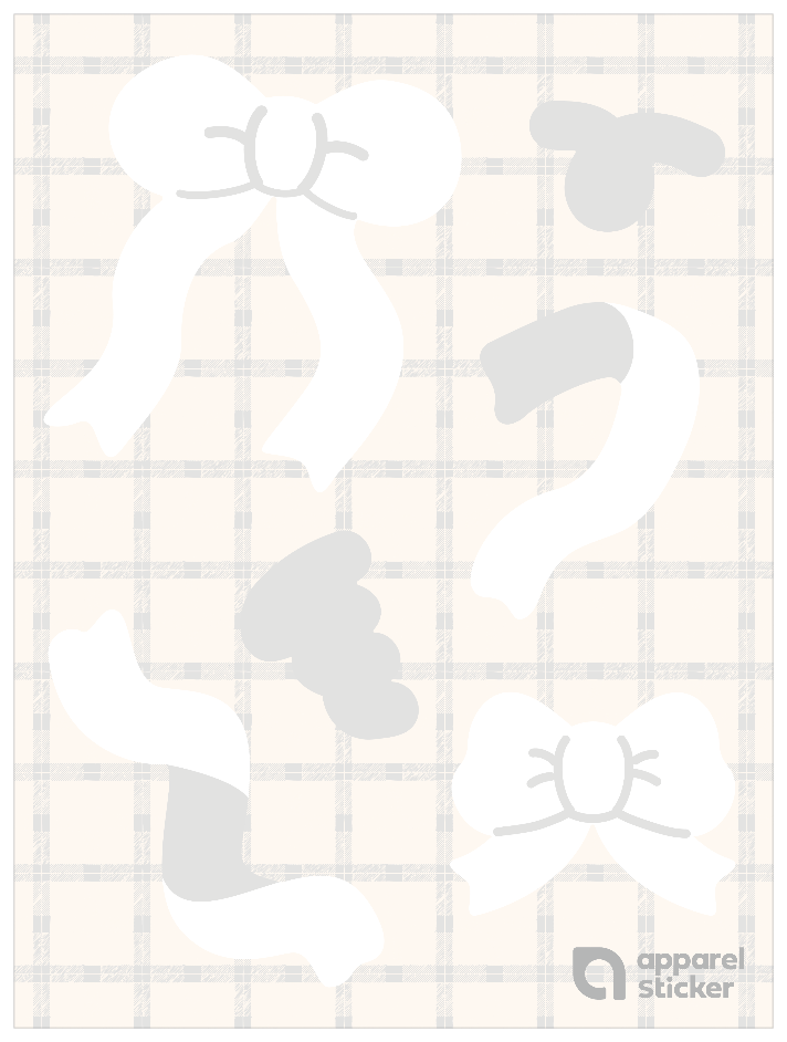 推し色ゆるリボン_ホワイト