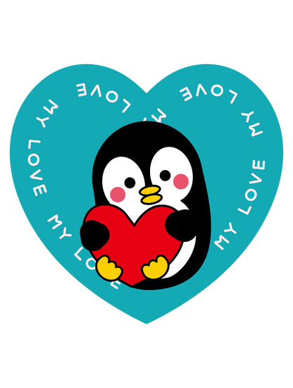 ハートだっこ_ペンギン