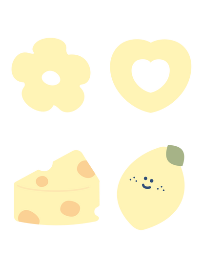 推し色ゆるモチーフ_イエロー