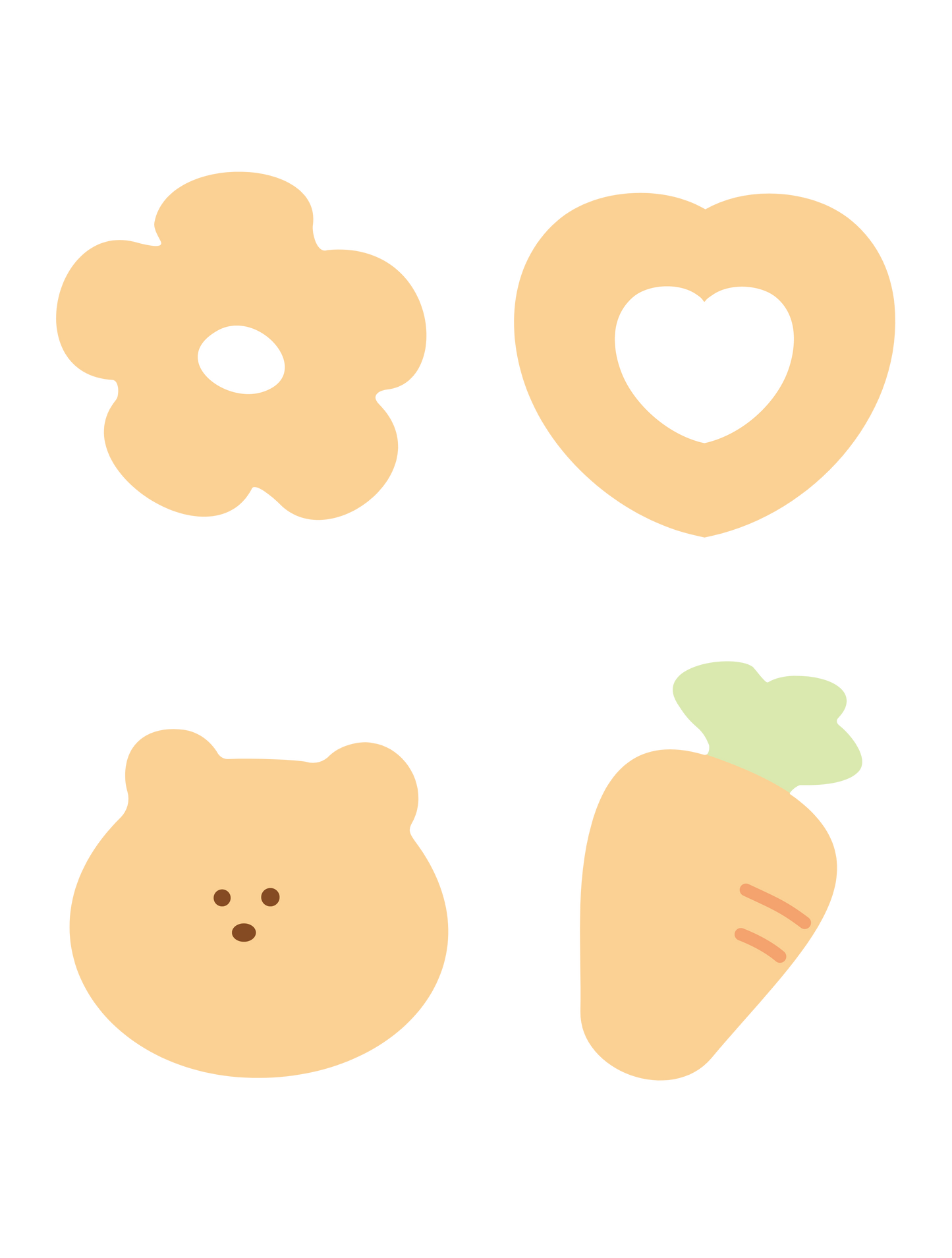 推し色ゆるモチーフ_オレンジ