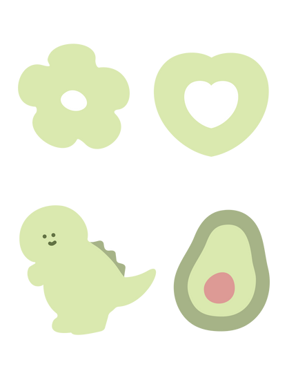 推し色ゆるモチーフ_グリーン