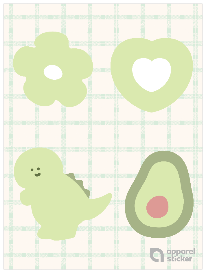 推し色ゆるモチーフ_グリーン