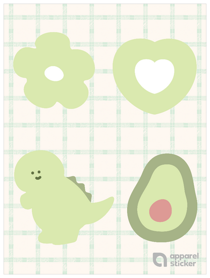 推し色ゆるモチーフ_グリーン