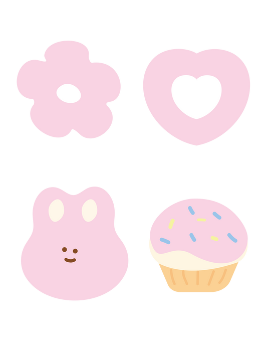 推し色ゆるモチーフ_ピンク