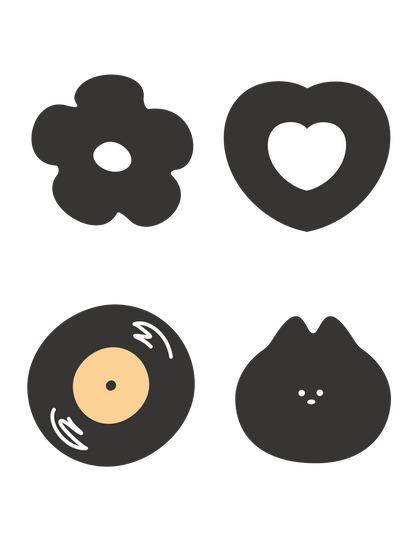 推し色ゆるモチーフ_ブラック