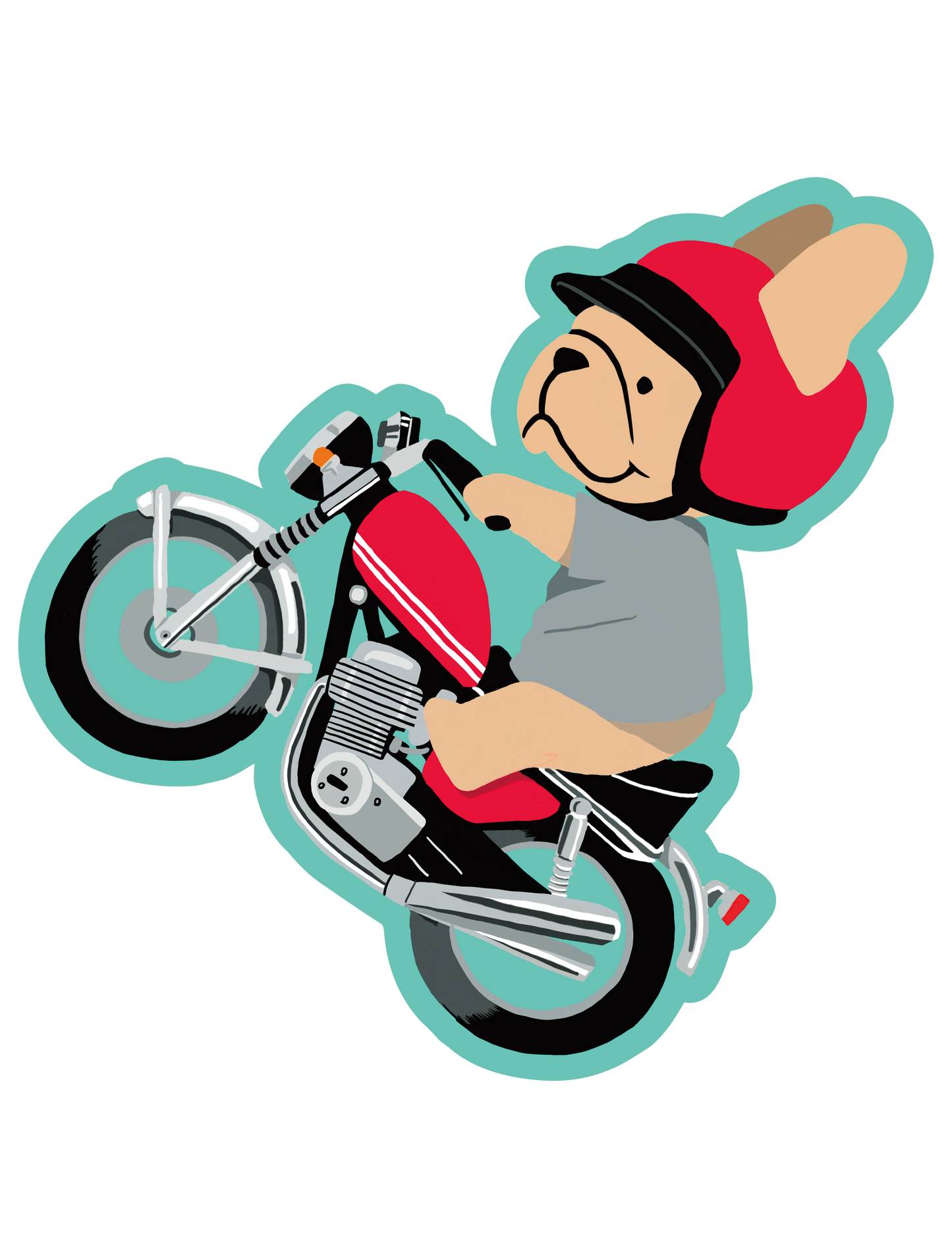 乗り物動物_バイク犬