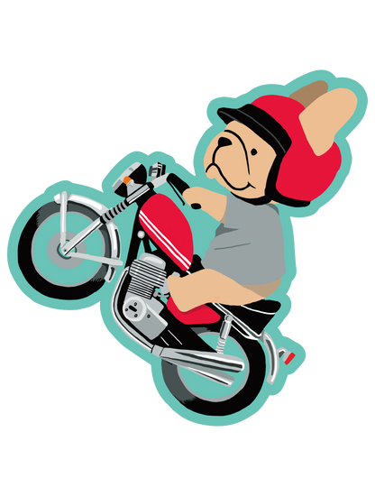 乗り物動物_バイク犬