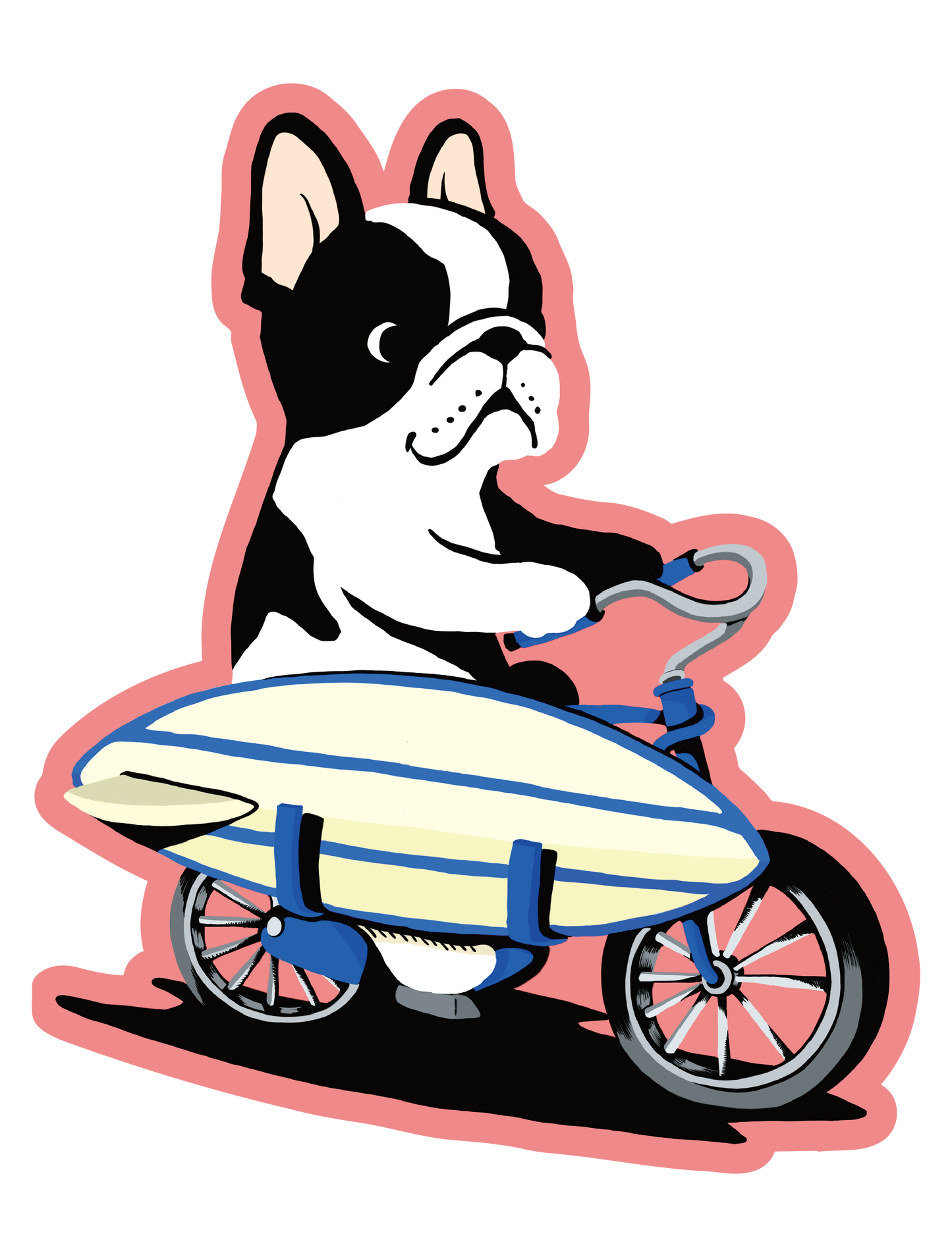 乗り物動物_自転車犬