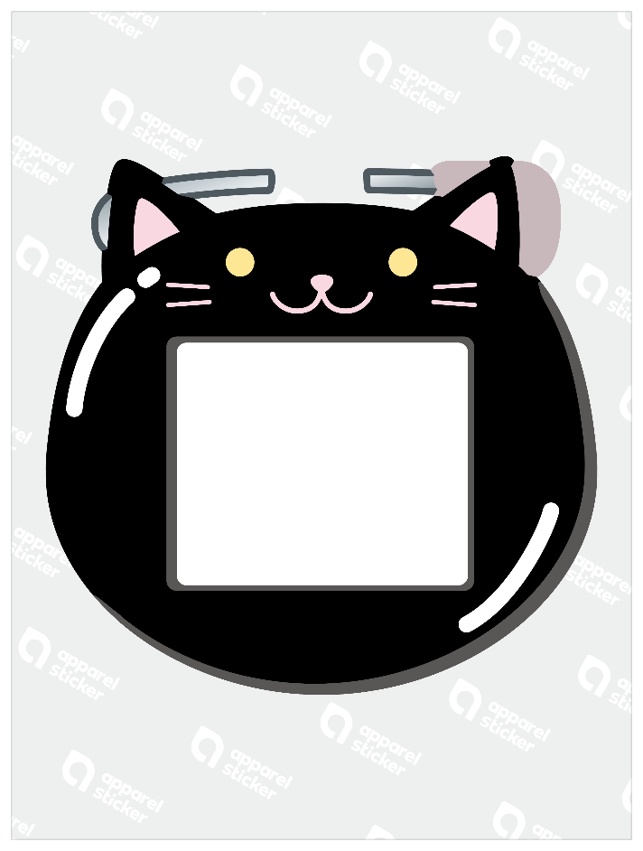 ようちえんバッジ_くろねこ