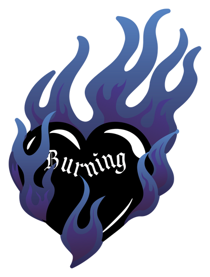 Burning heart_blue