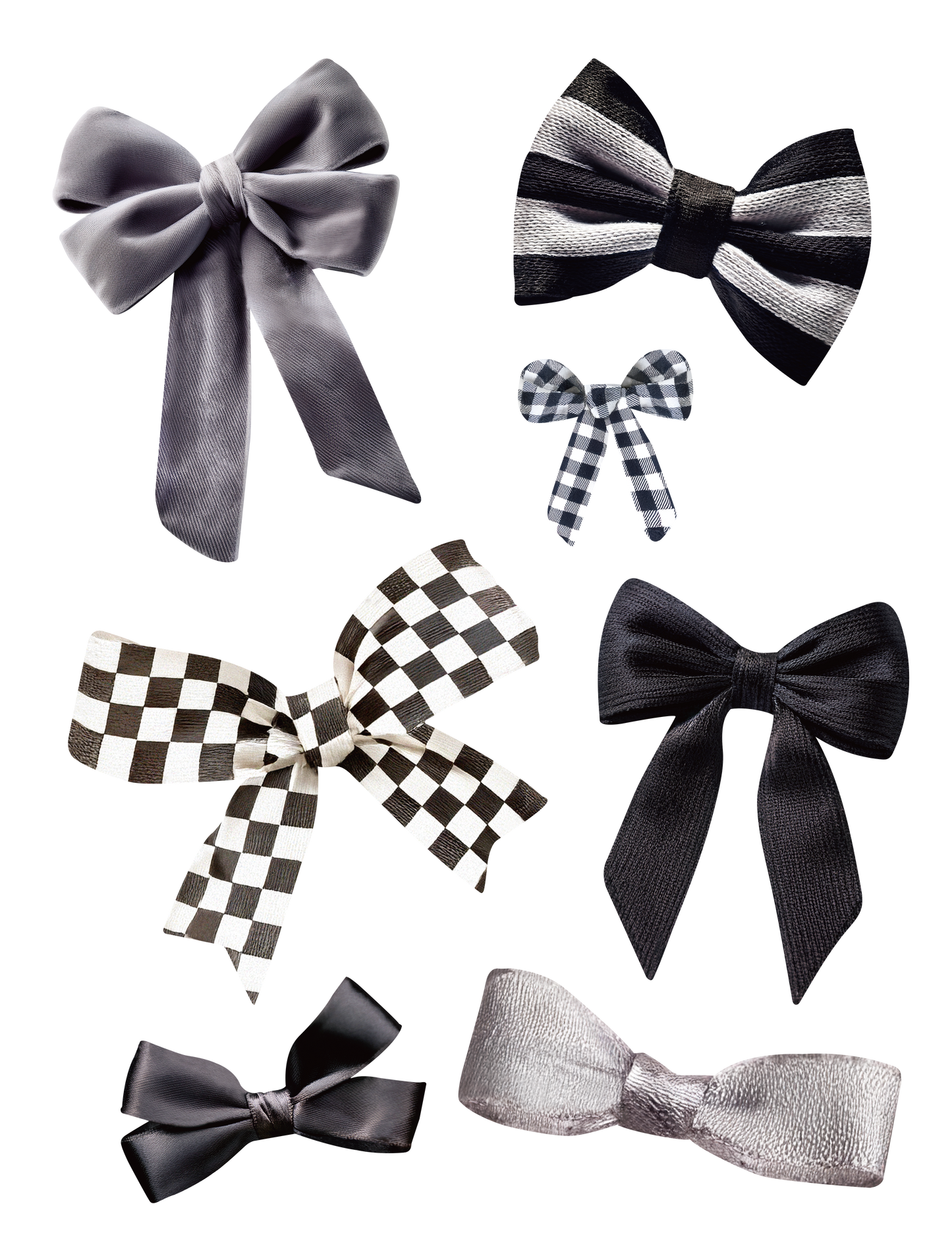 リアルリボン_黒灰色