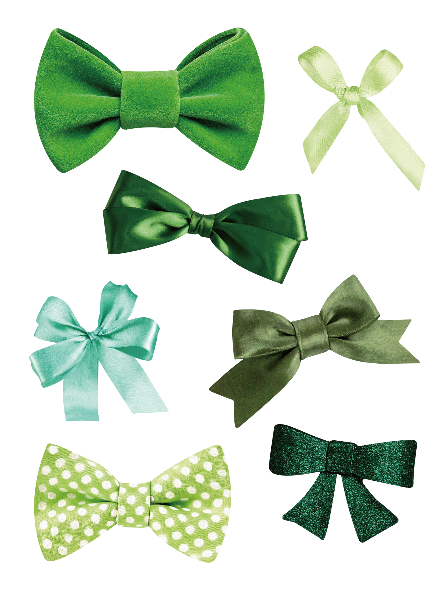 リアルリボン_緑黄緑色