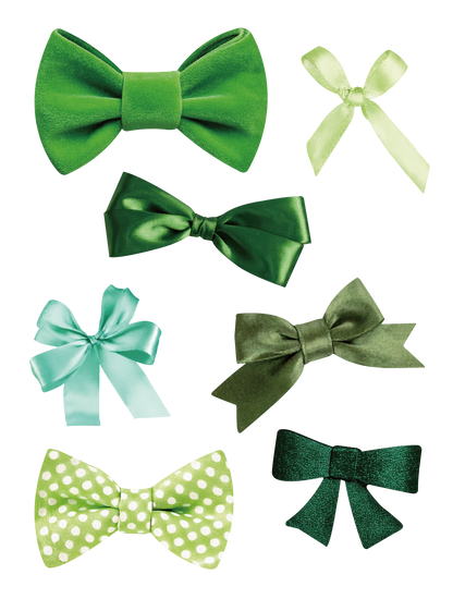 リアルリボン_緑黄緑色