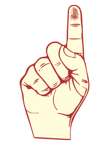 カラーシンプルステッカー_ONE_FINGER_RW