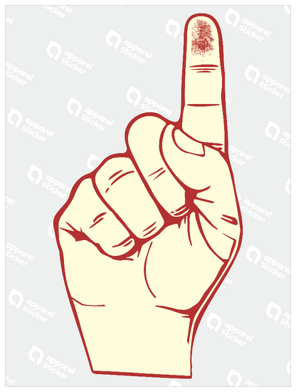 カラーシンプルステッカー_ONE_FINGER_RW
