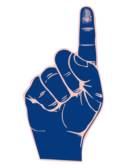 カラーシンプルステッカー_ONE_FINGER_PB